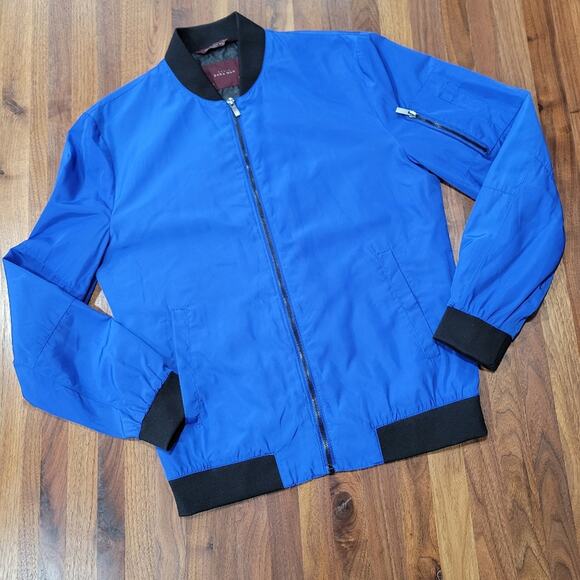 Basic Zara Man Parachute Bomber Jacket Size Medium - Picture 1 of 6